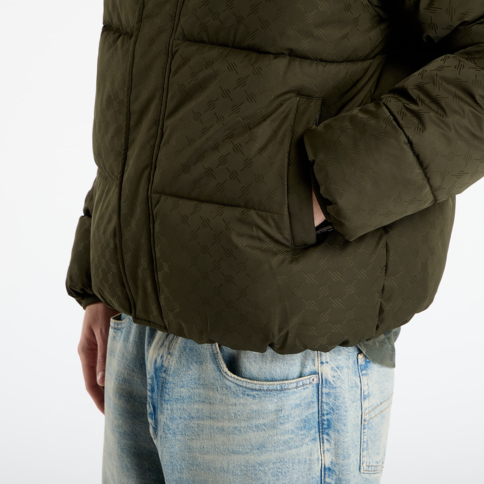 Men's jackets Daily Paper Monogram Puffer Jacket UNISEX Rosin Green