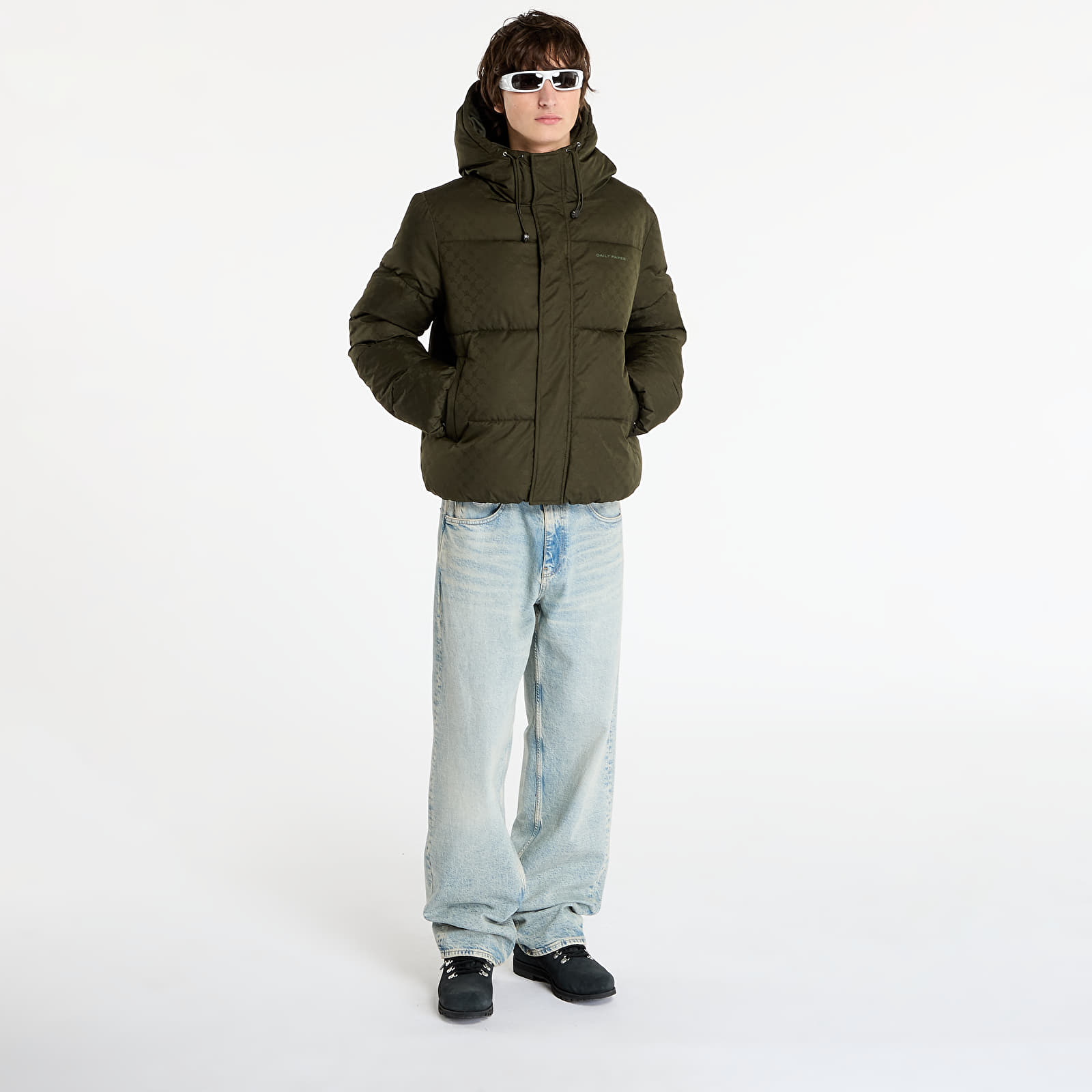 Men's jackets Daily Paper Monogram Puffer Jacket UNISEX Rosin Green