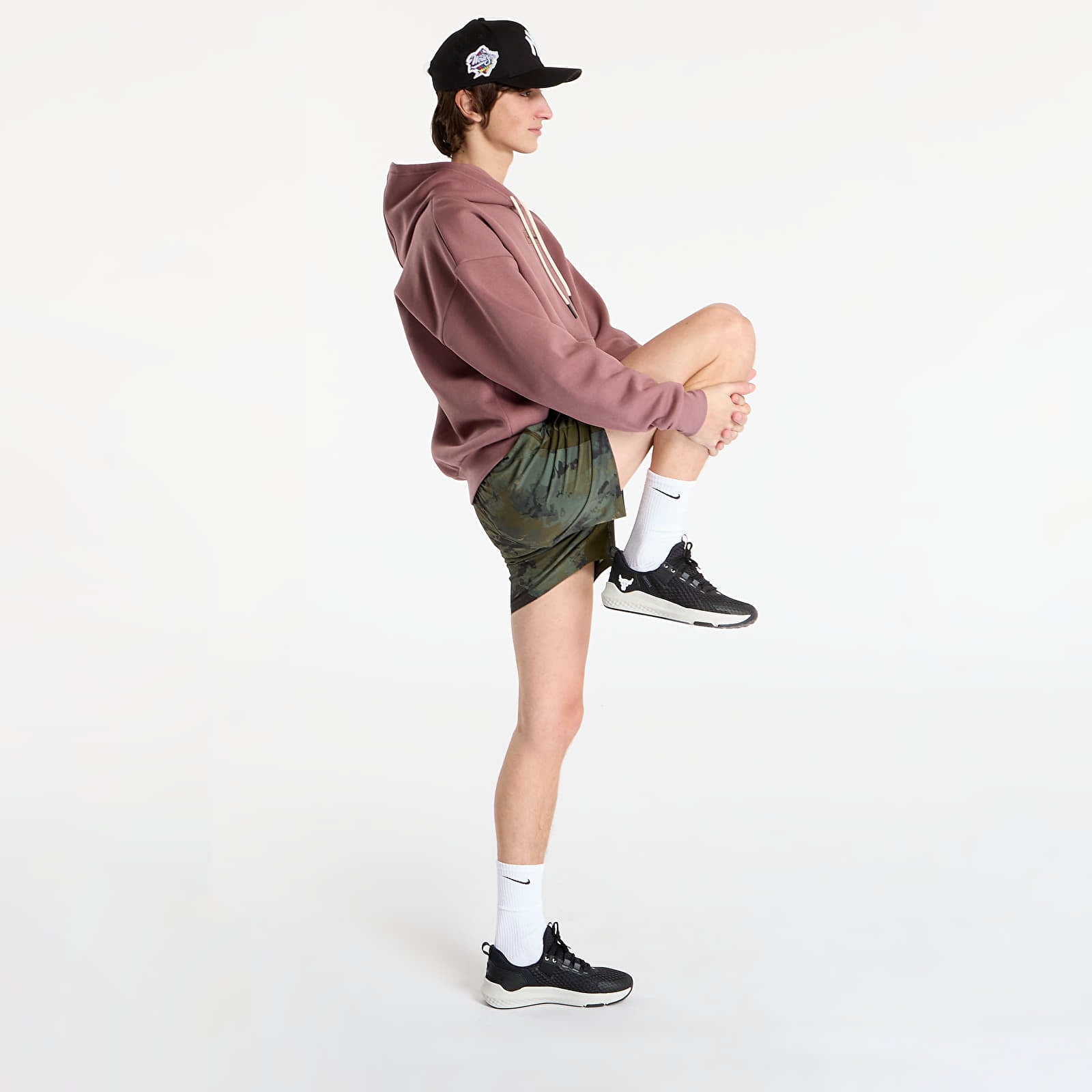 Men's hoodies Under Armour Project Rock Icon Hoodie Maroon