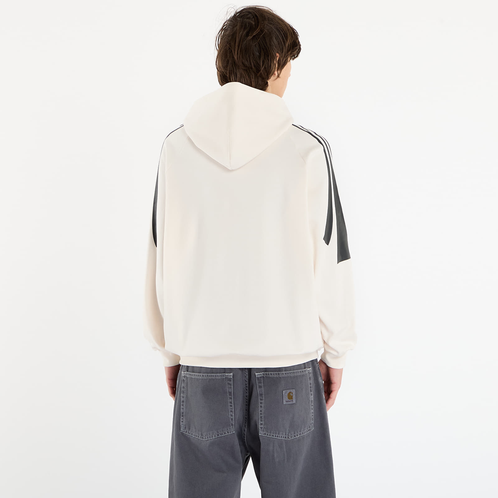 Суичърти adidas Basketball 3-Stripes Fleece Hoodie UNISEX Chalk White/ Black/ White