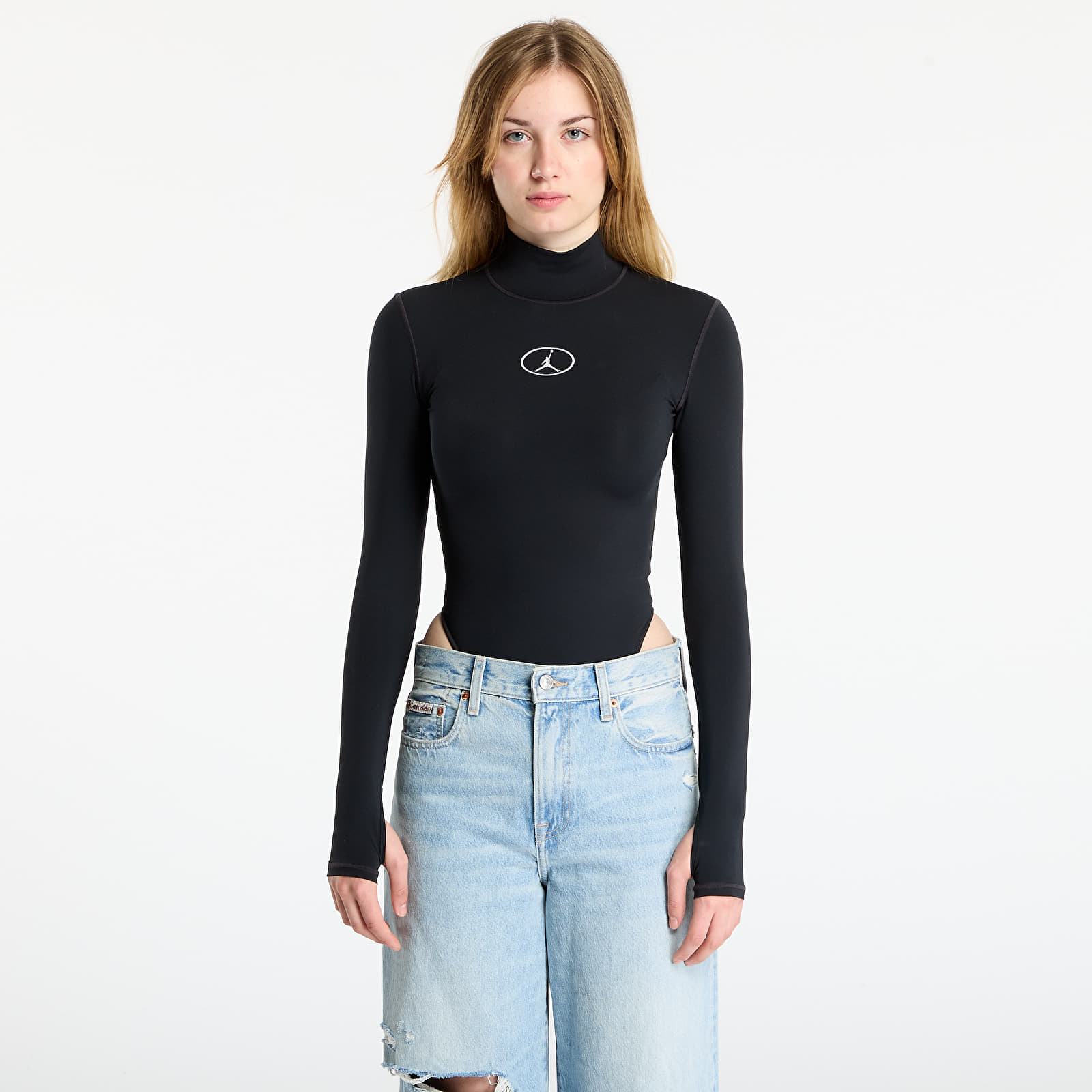 Kvinders krop Jordan Flight Mountainside Women's Long-Sleeve Bodysuit Black