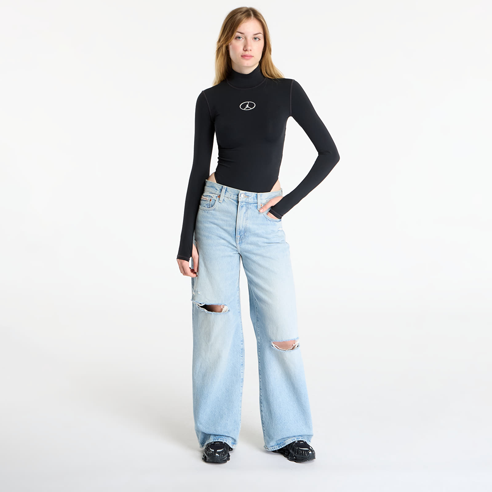 Kvinders krop Jordan Flight Mountainside Women's Long-Sleeve Bodysuit Black