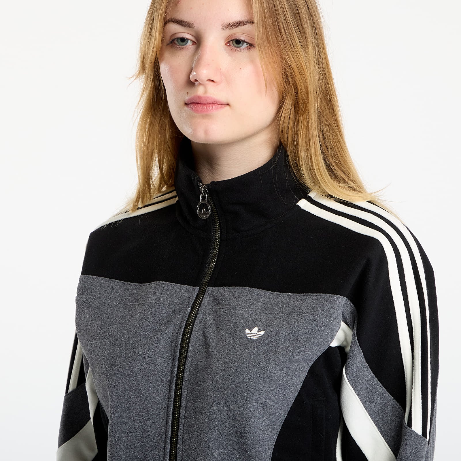 Dámské bundy adidas Blocking Track Top Black