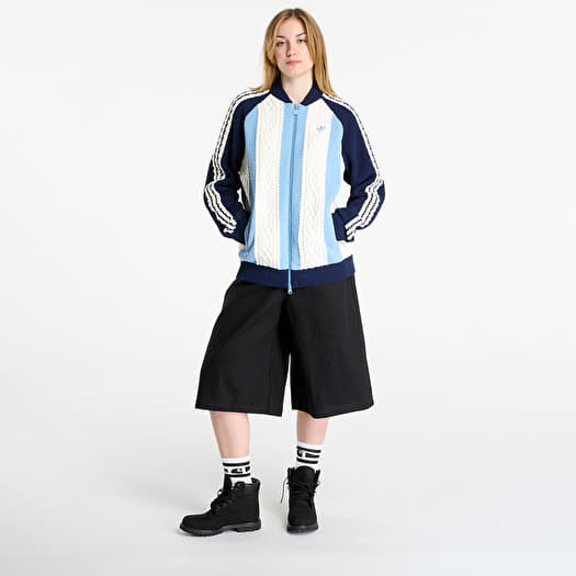 Women's hoodies adidas Archive Cutline Knit Track Top Night Indigo