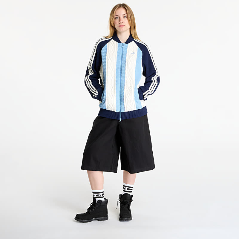 Women's hoodies adidas Archive Cutline Knit Track Top Night Indigo