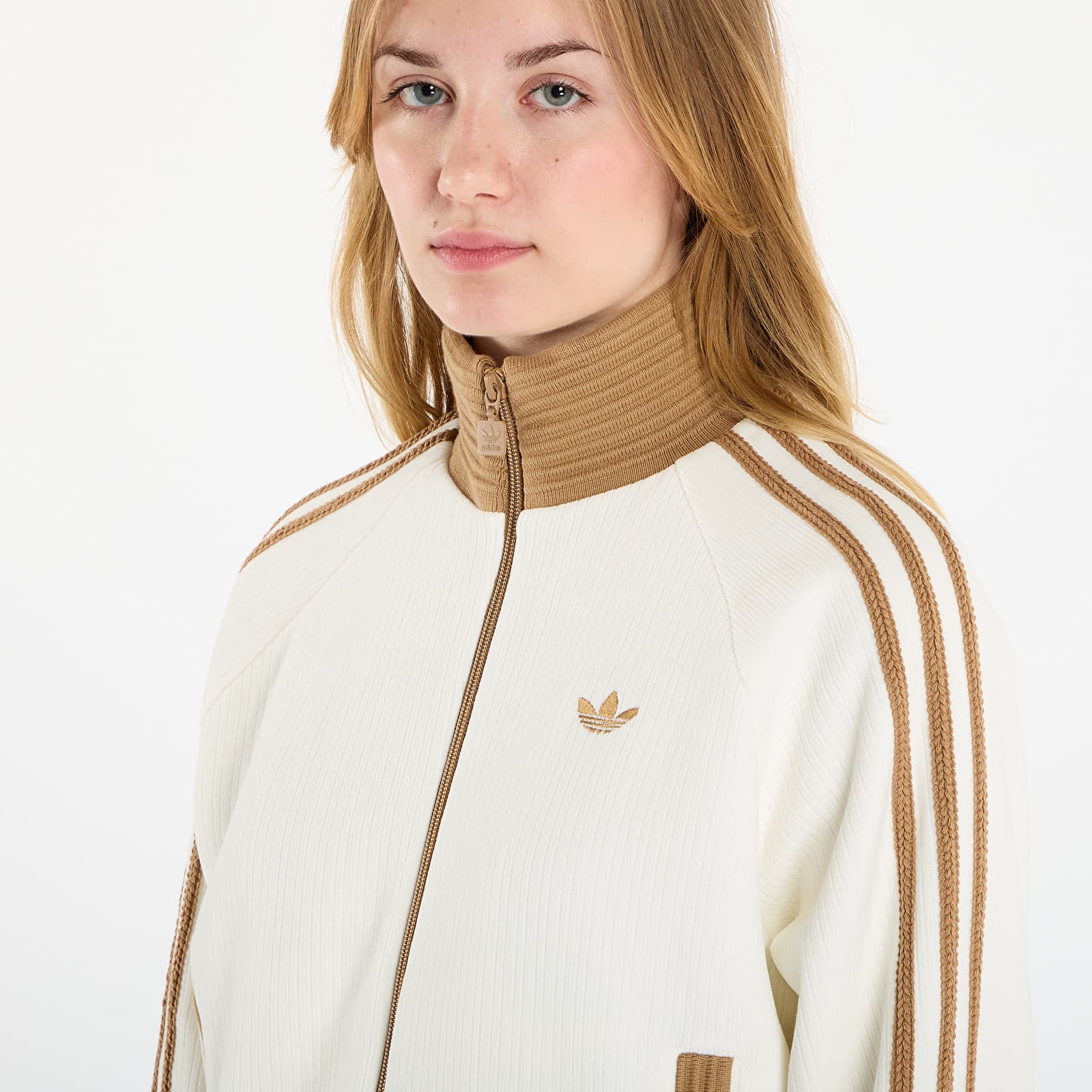 Женские худи adidas Velour Knit Tt Off White