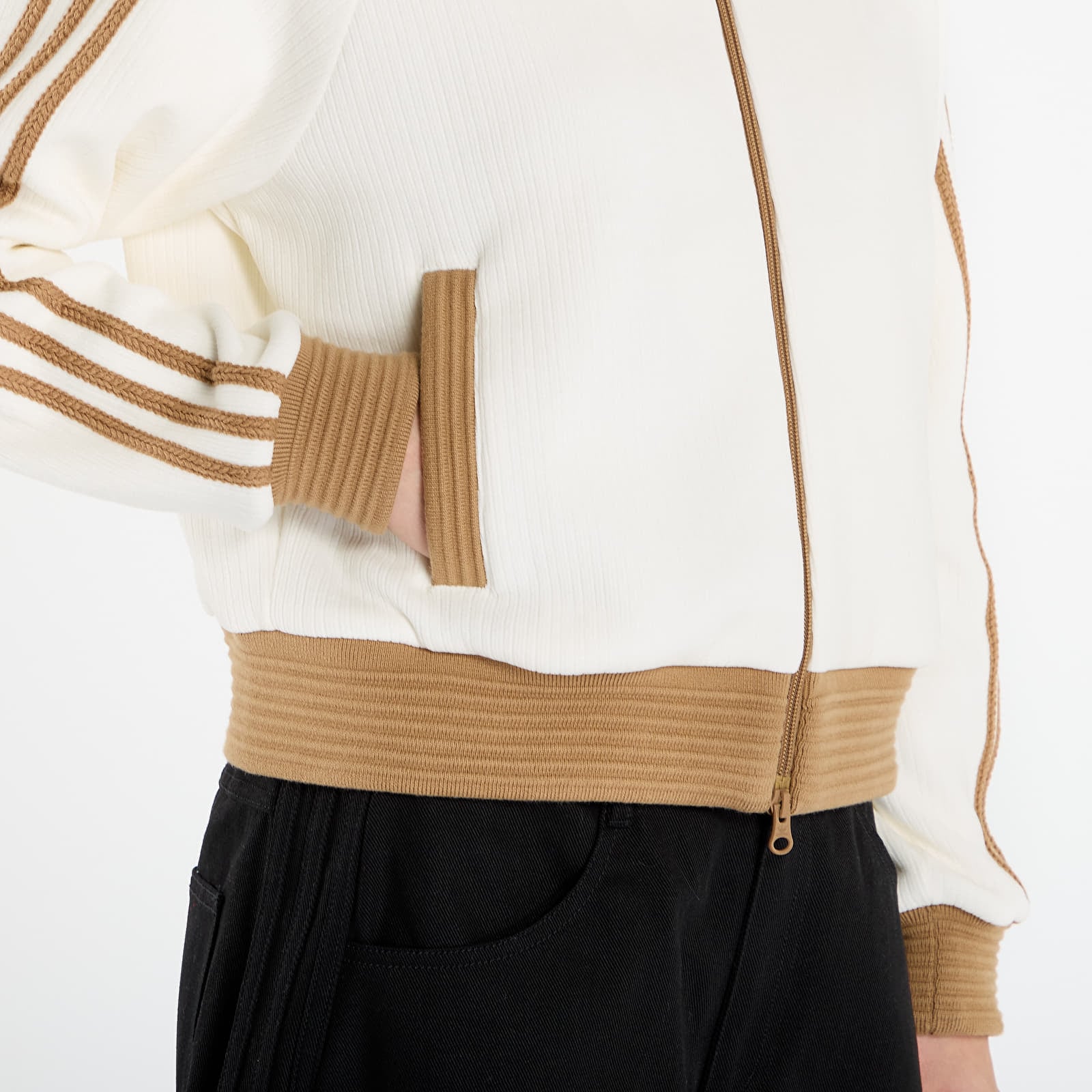 Женские худи adidas Velour Knit Tt Off White