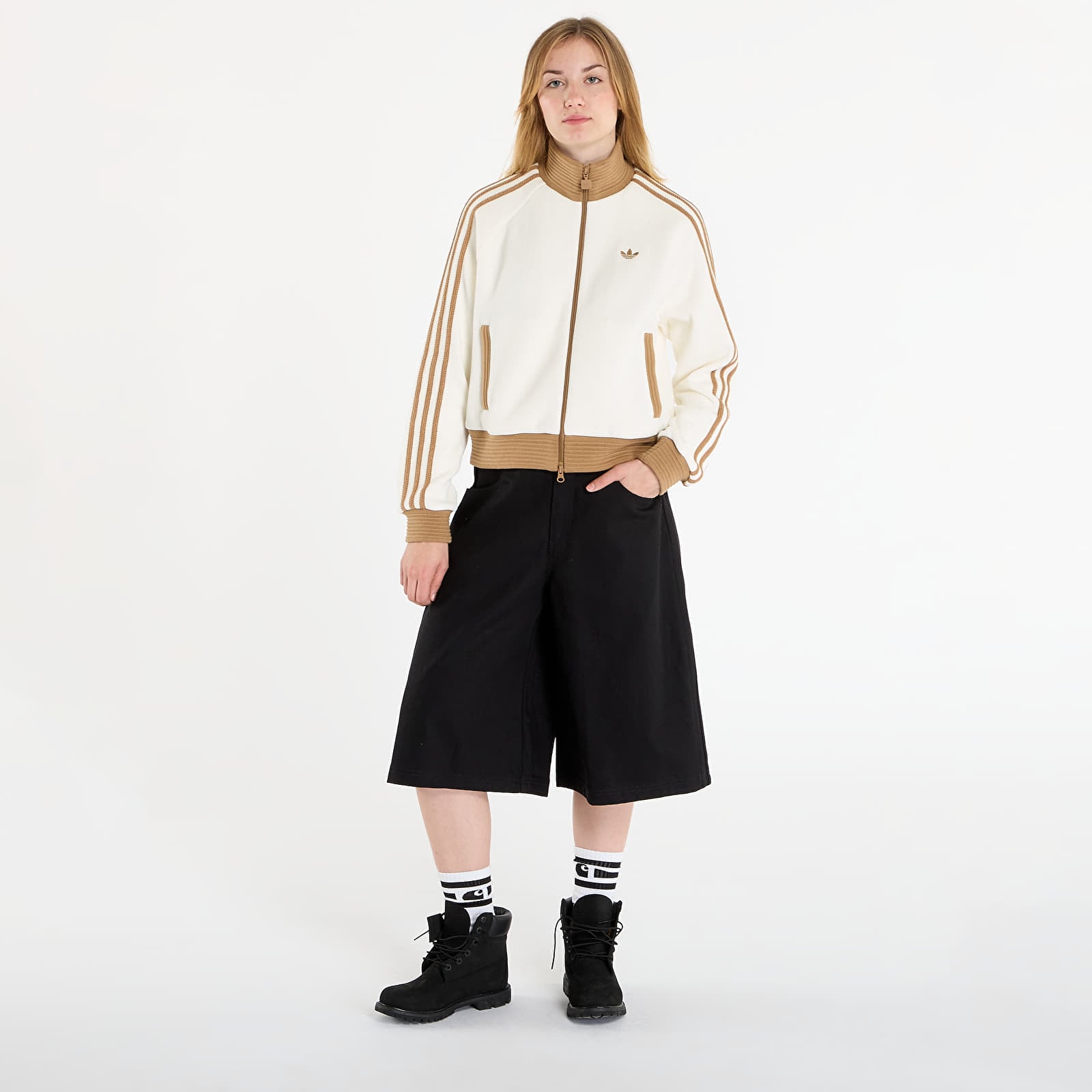 Женские худи adidas Velour Knit Tt Off White