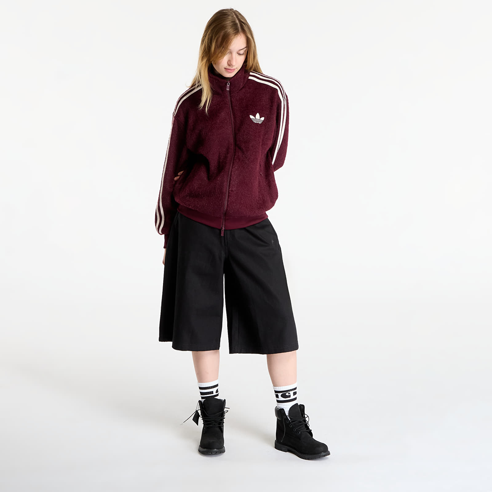 Dámské mikiny adidas Mohair Fb Tt Maroon