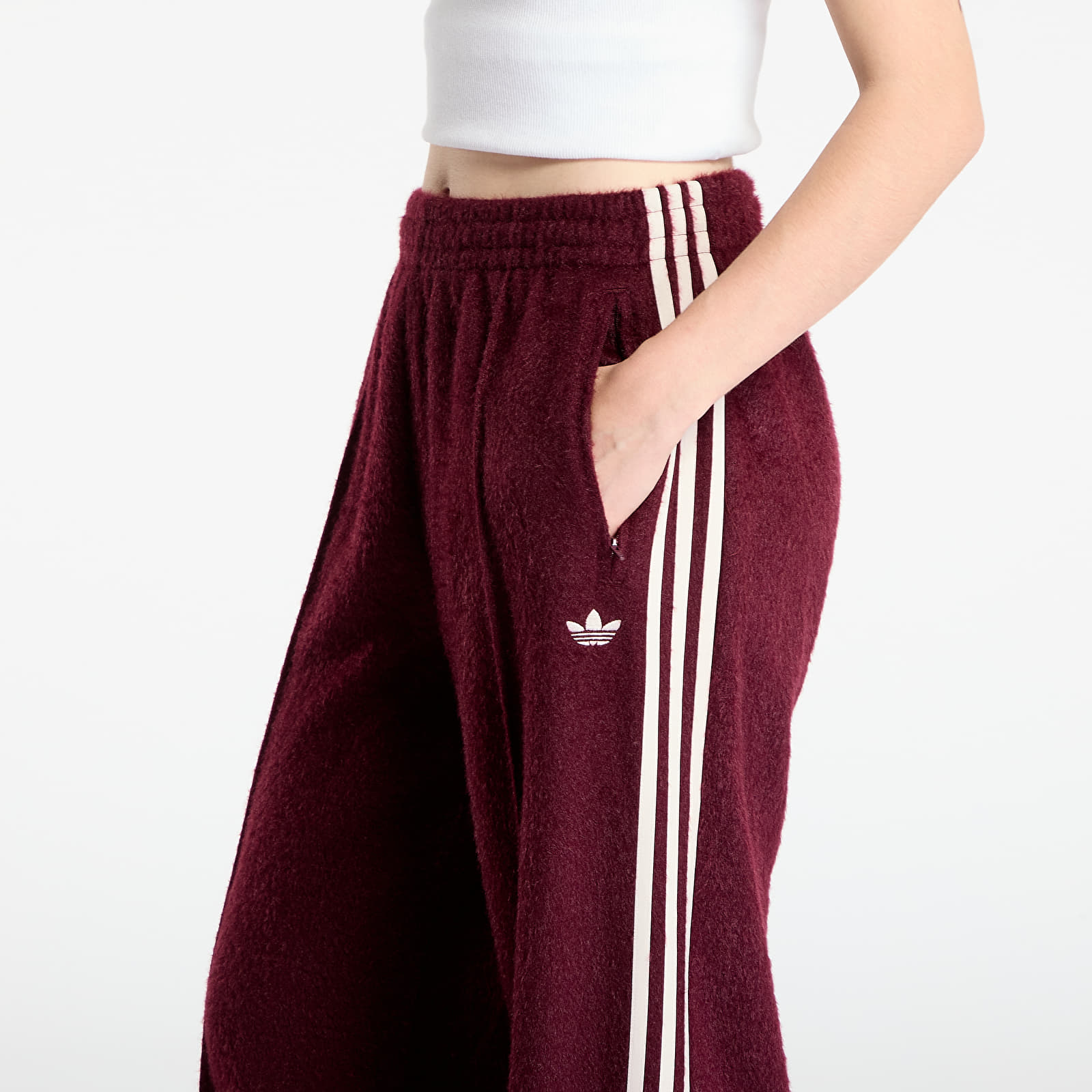 Dámské tepláky adidas Mohair Fb Track Pants Maroon