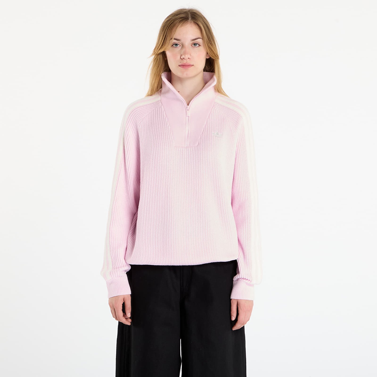 Women's hoodies adidas Funnel Neck Clear Pink/ Off White