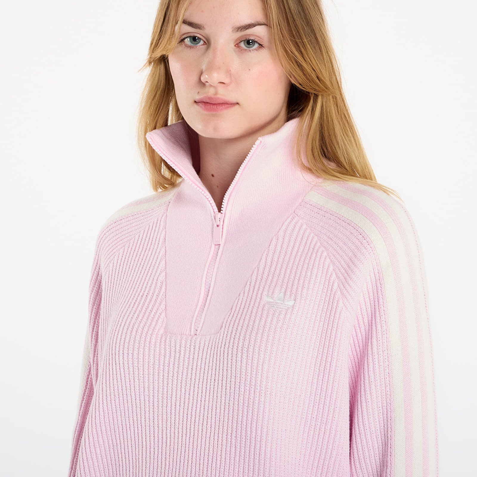 Women's hoodies adidas Funnel Neck Clear Pink/ Off White