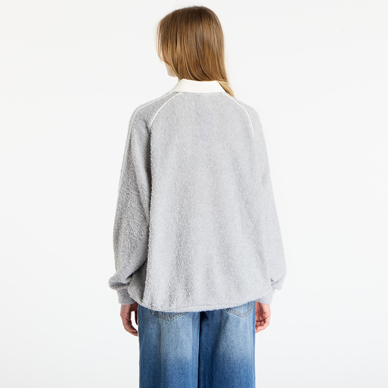 Ženski hoodiji adidas Ovzd Polo Crew Grey Two