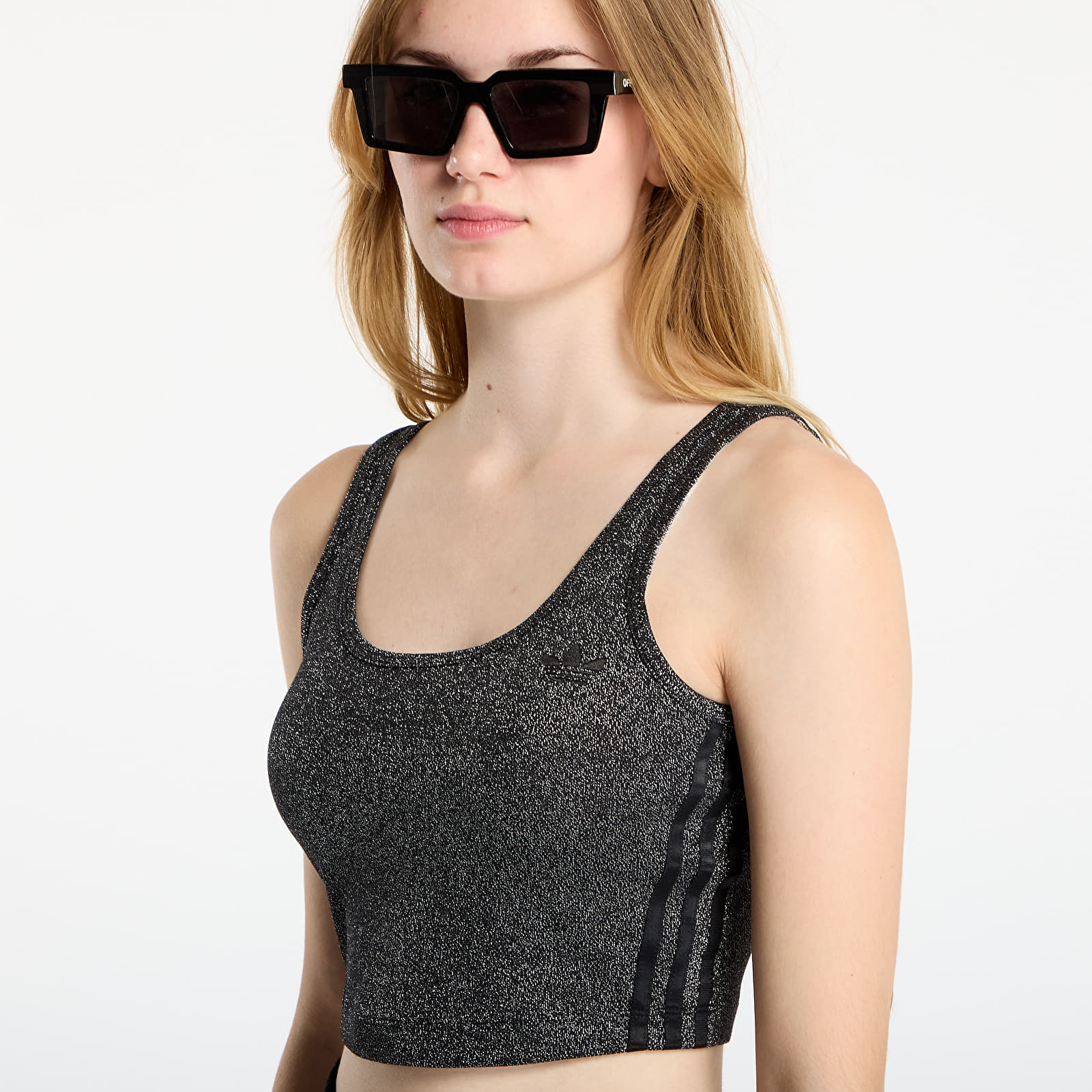 Dámské podprsenky adidas Lurex Bralet Black/ Silver Metallic