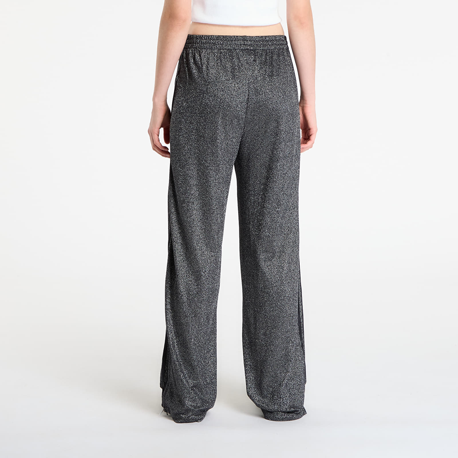 Women's sweatpants adidas Lurex Fb Track Pants Black/ Silver Metallic