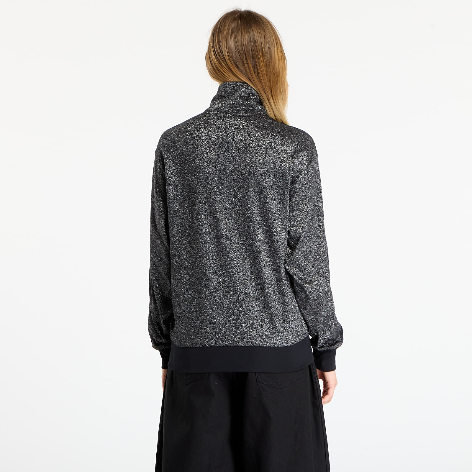 Dámské mikiny adidas Lurex Fb Tt Black/ Silver Metallic