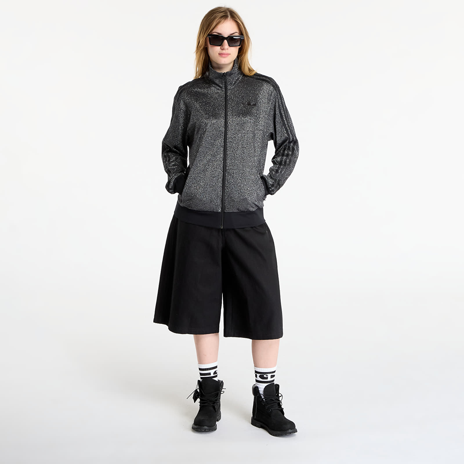 Dámské mikiny adidas Lurex Fb Tt Black/ Silver Metallic