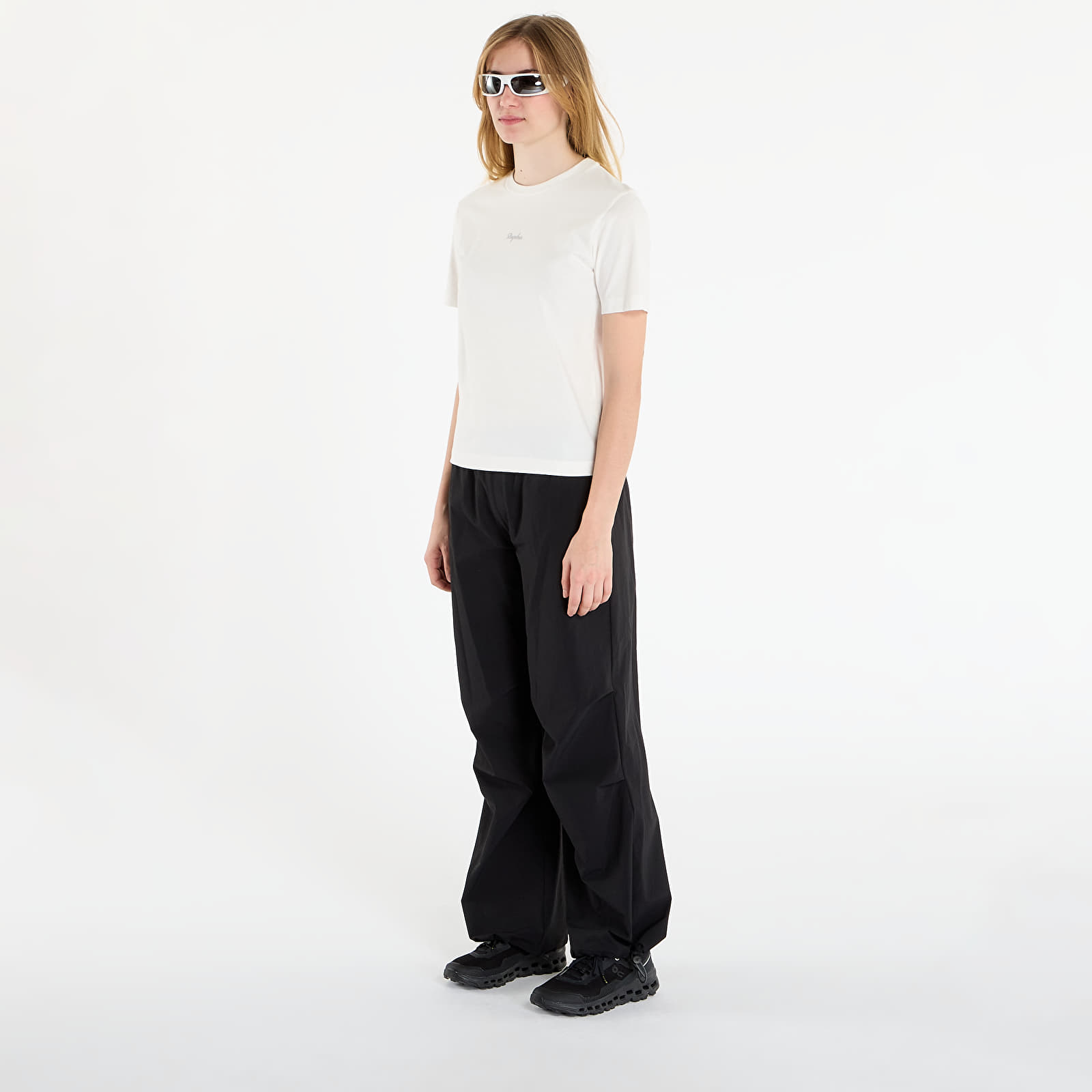 Dames T-shirts Rapha Women's Cotton T-Shirt White/ Light Grey