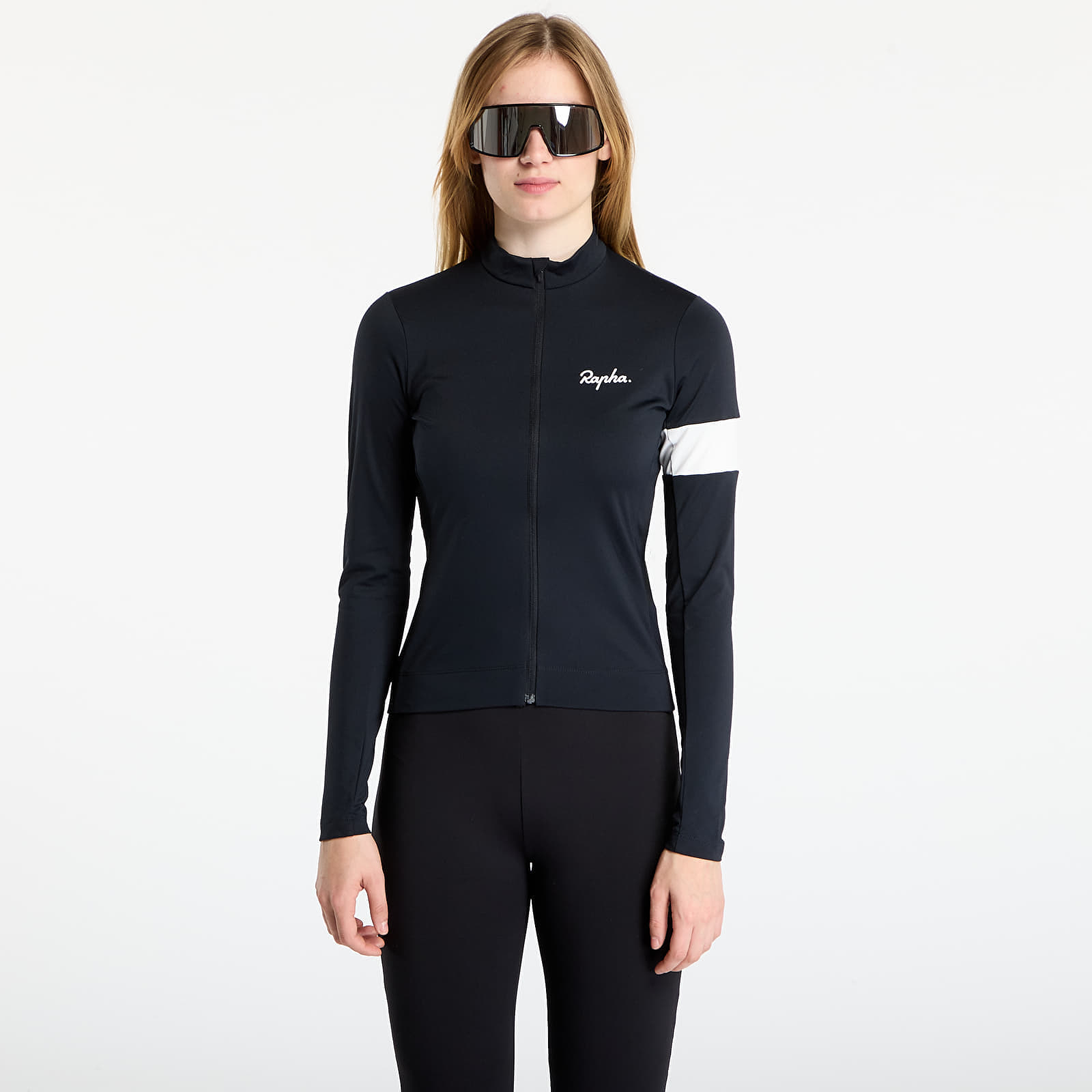 Джърси Rapha Women's Core Thermal Long Sleeve Jersey Black/ White XS