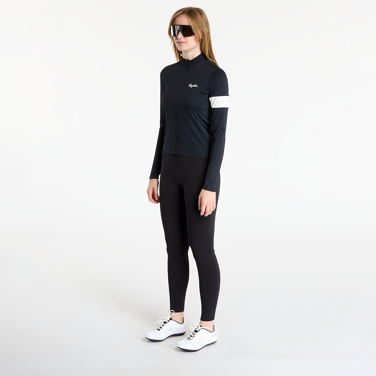 Damestruien Rapha Women's Core Thermal Long Sleeve Jersey Black/ White