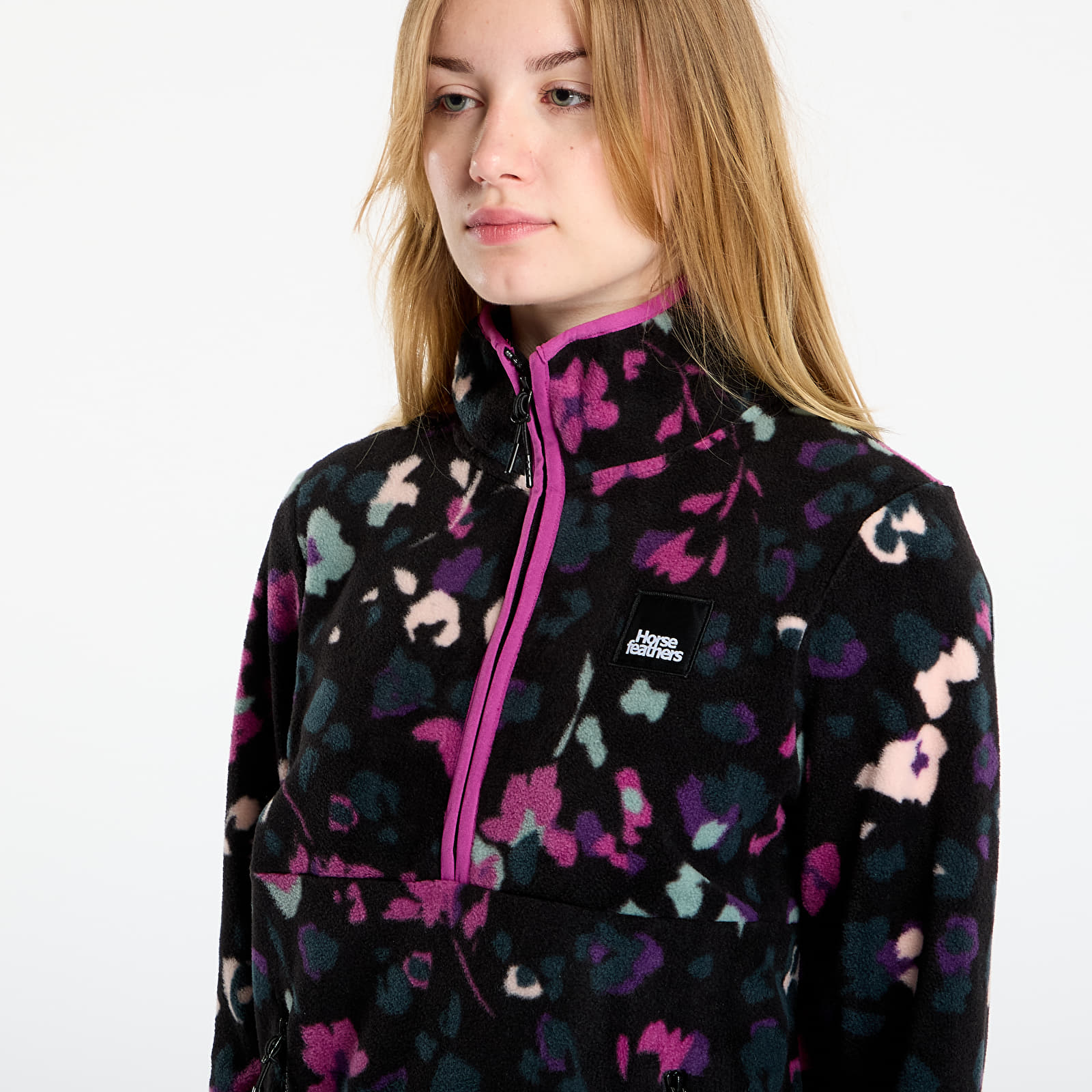 Hoodies für Frauen Horsefeathers Viva Fleece Sweatshirt Colored Cheetah