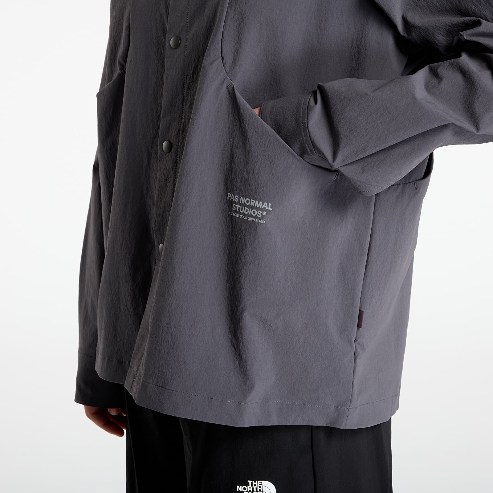 Pánske košele Pas Normal Studios Off-Race Tech Overshirt UNISEX Steel