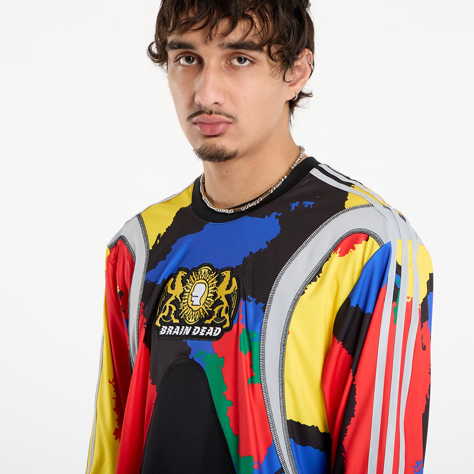 Men's jerseys adidas x Brain Dead Ls Jersey Black/ Eqtyel