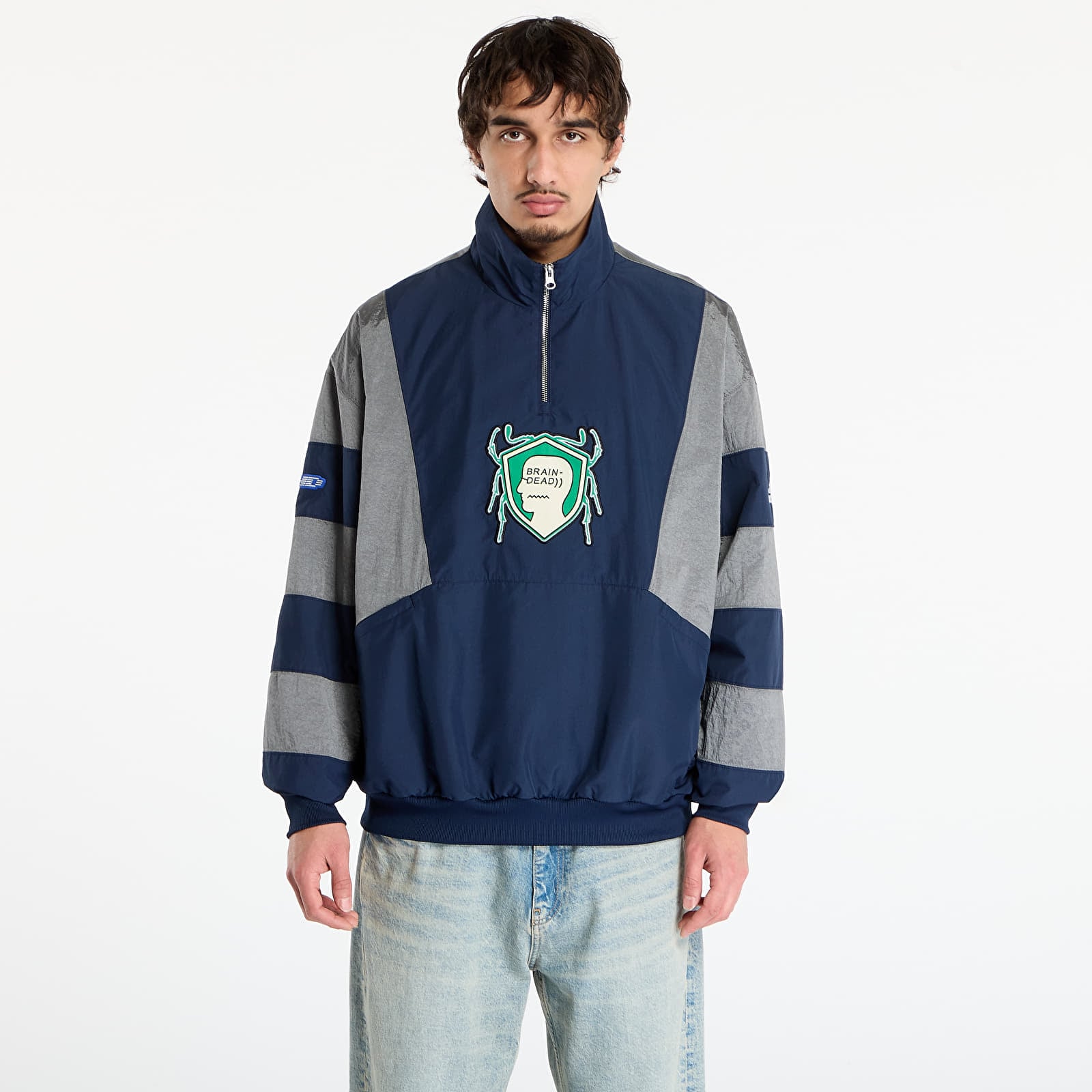 Vīriešu kapuces adidas x Brain Dead Track Top Collegiate Navy