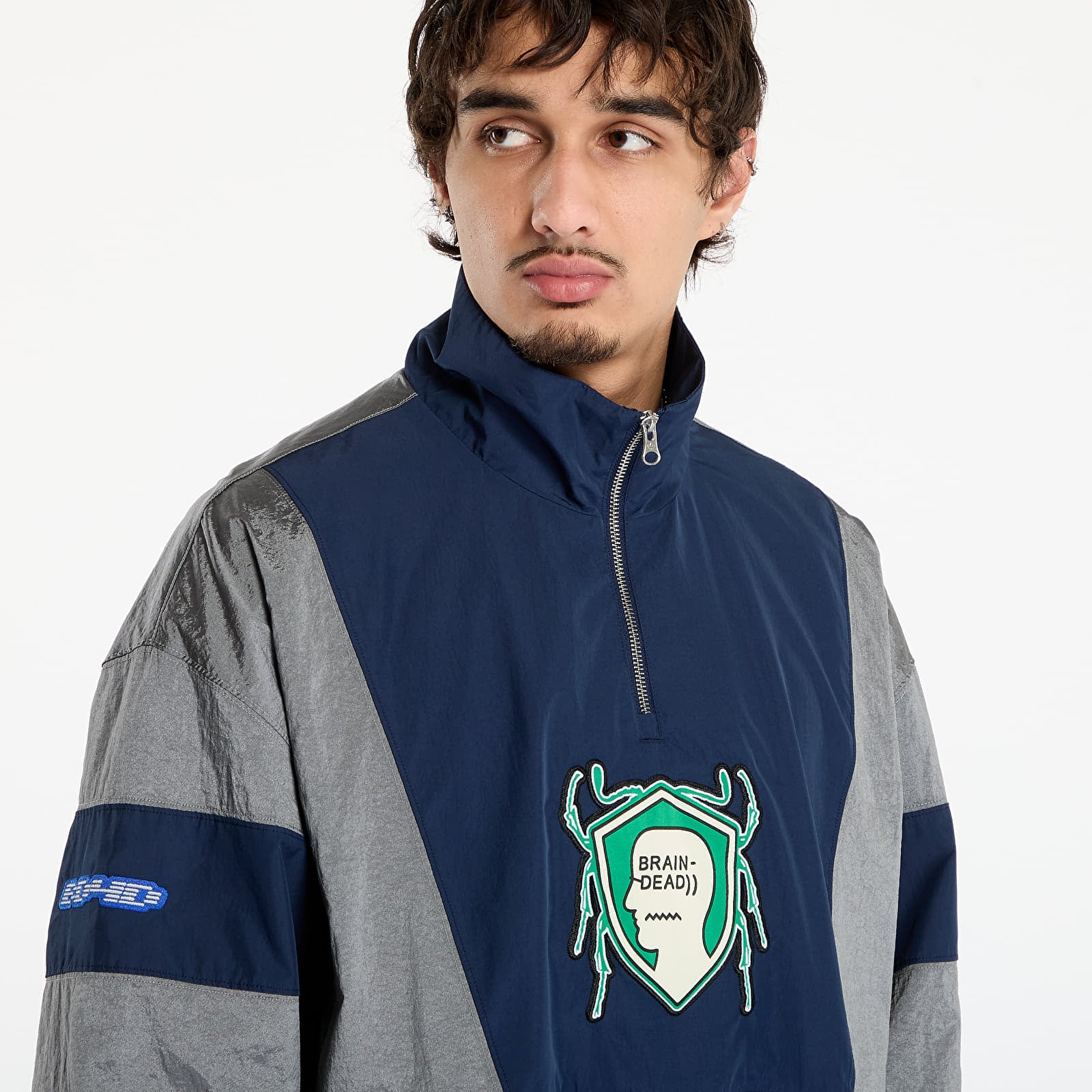 Vīriešu kapuces adidas x Brain Dead Track Top Collegiate Navy