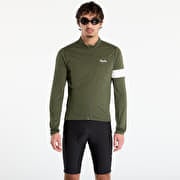 Rapha Men's Core Thermal Long Sleeve Jersey Dark Green/ White