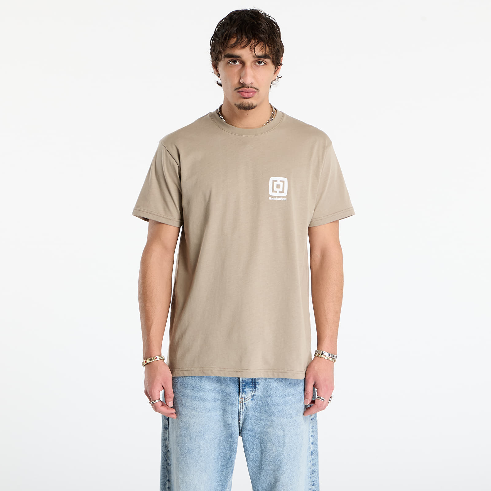Majice T-shirt Horsefeathers Mini Logo T-Shirt Taupe