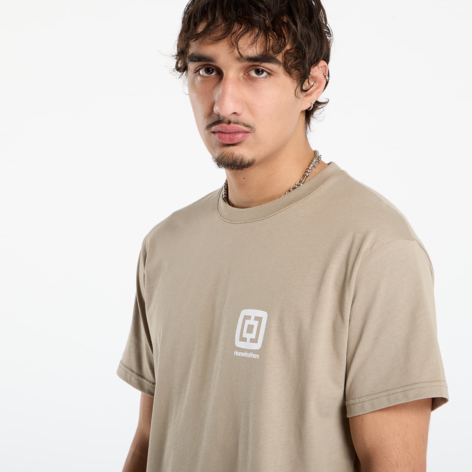 Majice T-shirt Horsefeathers Mini Logo T-Shirt Taupe