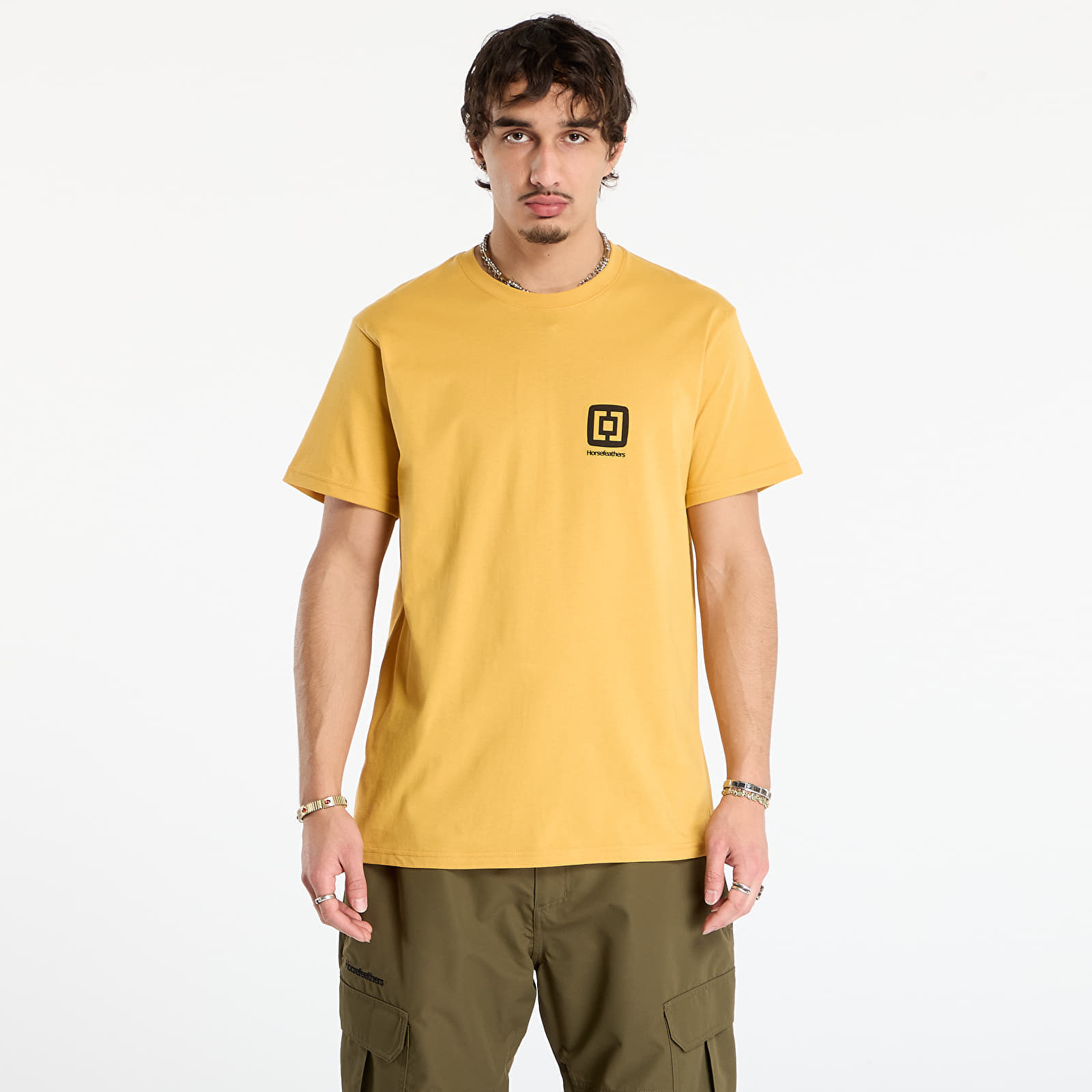 Tricou Horsefeathers Mini Logo T-Shirt Honey XXL