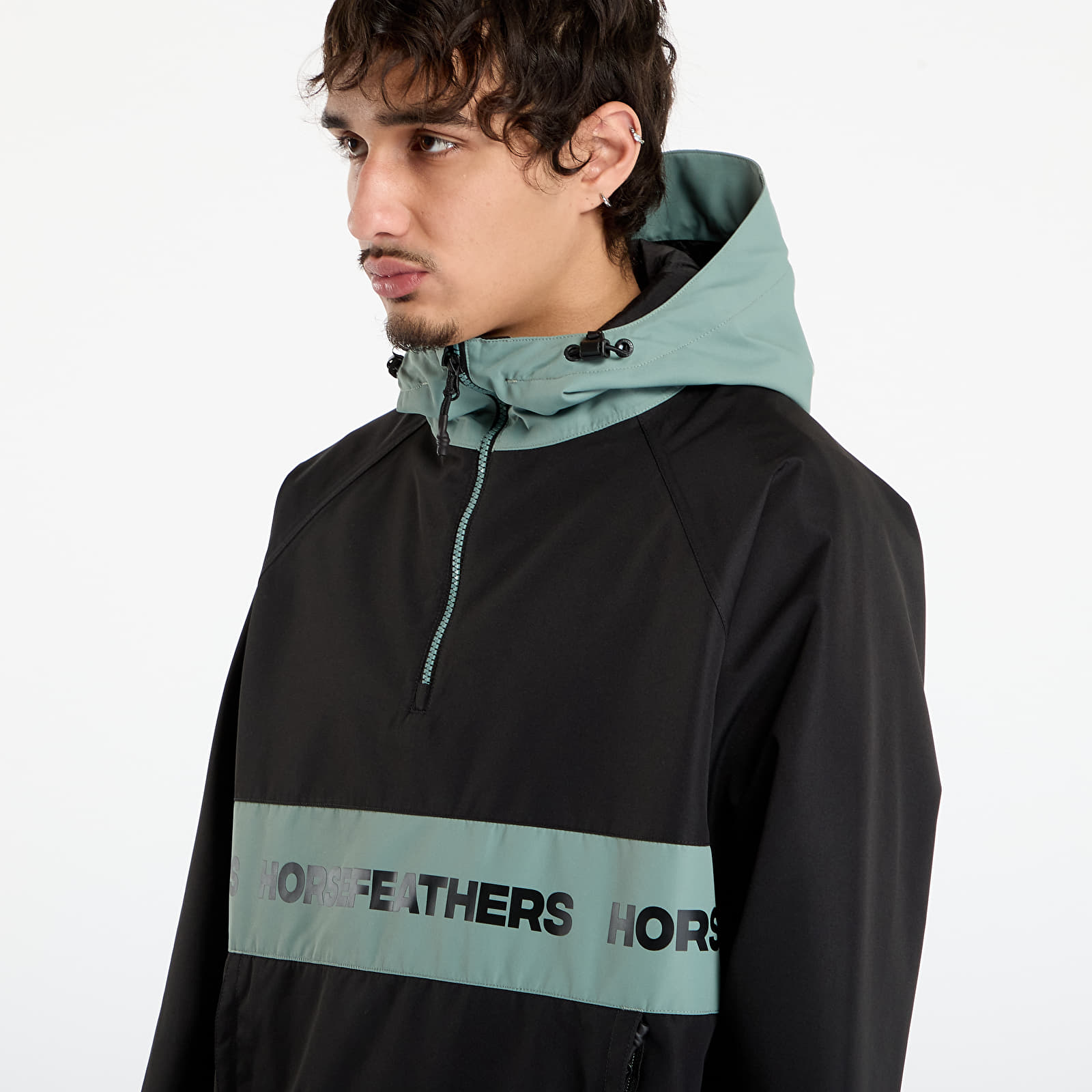 Casacos Horsefeathers Gordie Jacket Black/ Iceberg Green