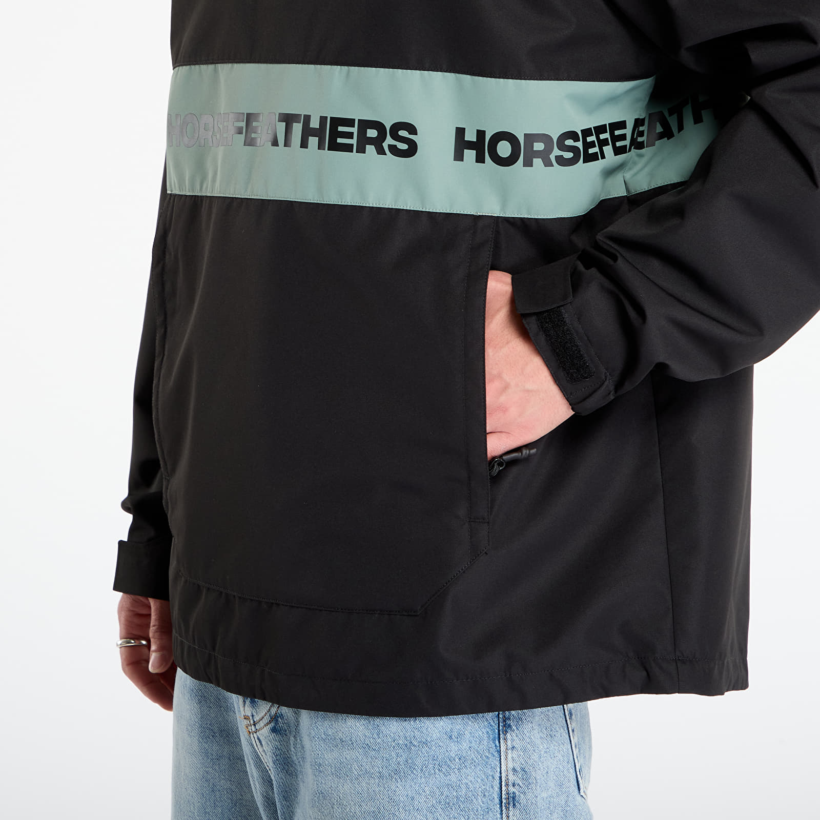 Casacos Horsefeathers Gordie Jacket Black/ Iceberg Green