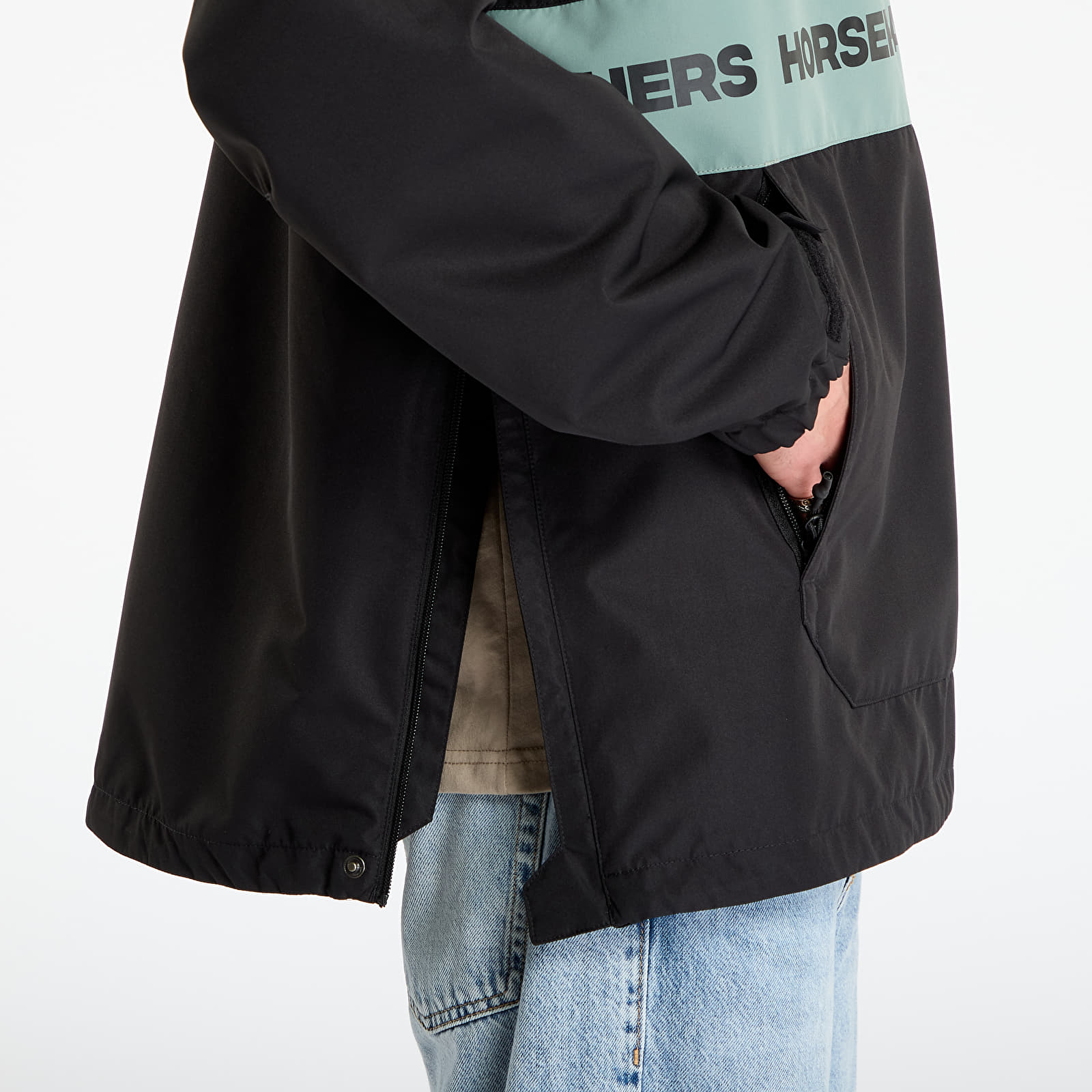 Casacos Horsefeathers Gordie Jacket Black/ Iceberg Green