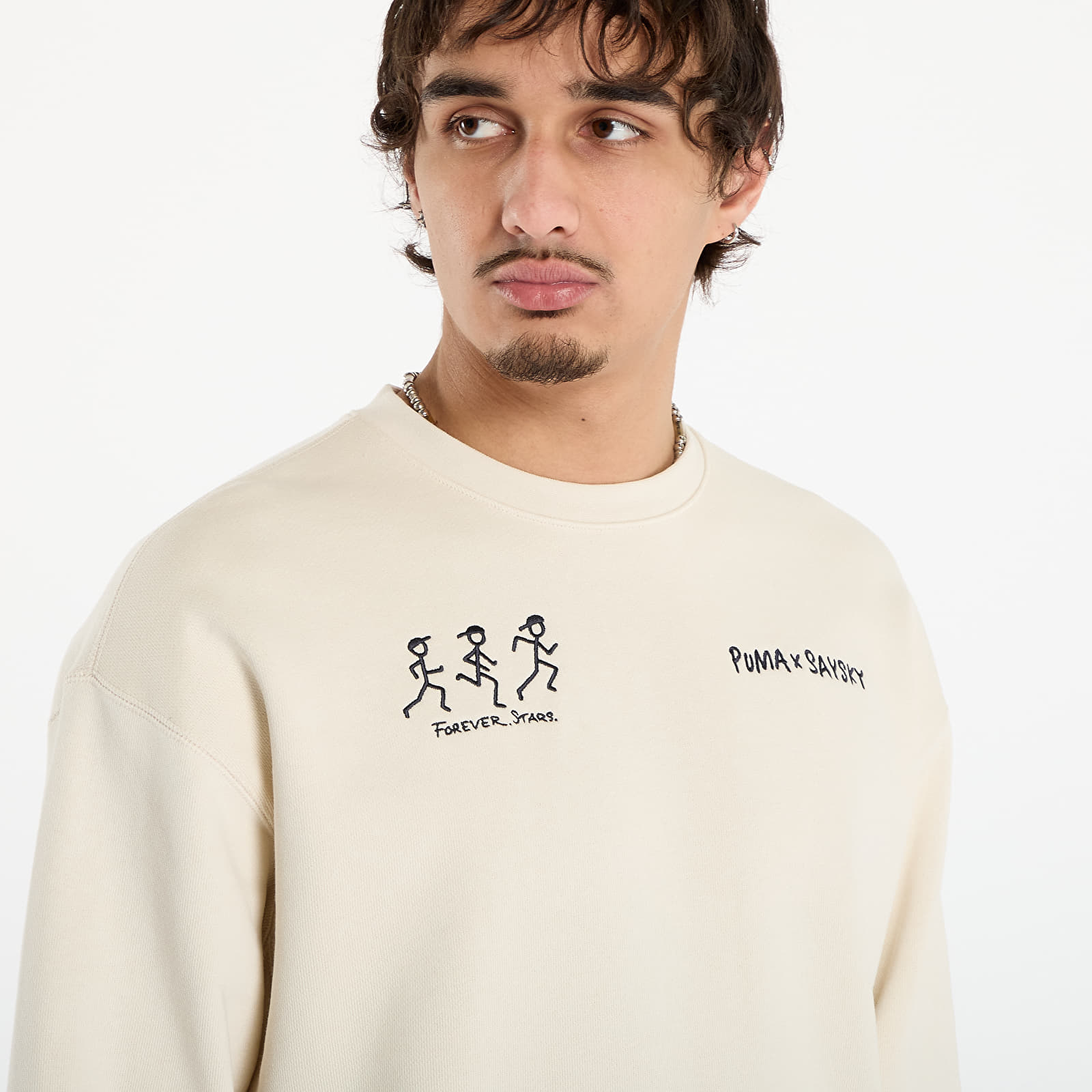 Casacos com capuz para homem Puma x Saysky UNISEX Crew Sweatshirt Alpine Snow