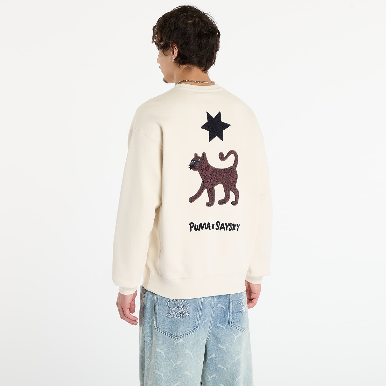 Casacos com capuz para homem Puma x Saysky UNISEX Crew Sweatshirt Alpine Snow