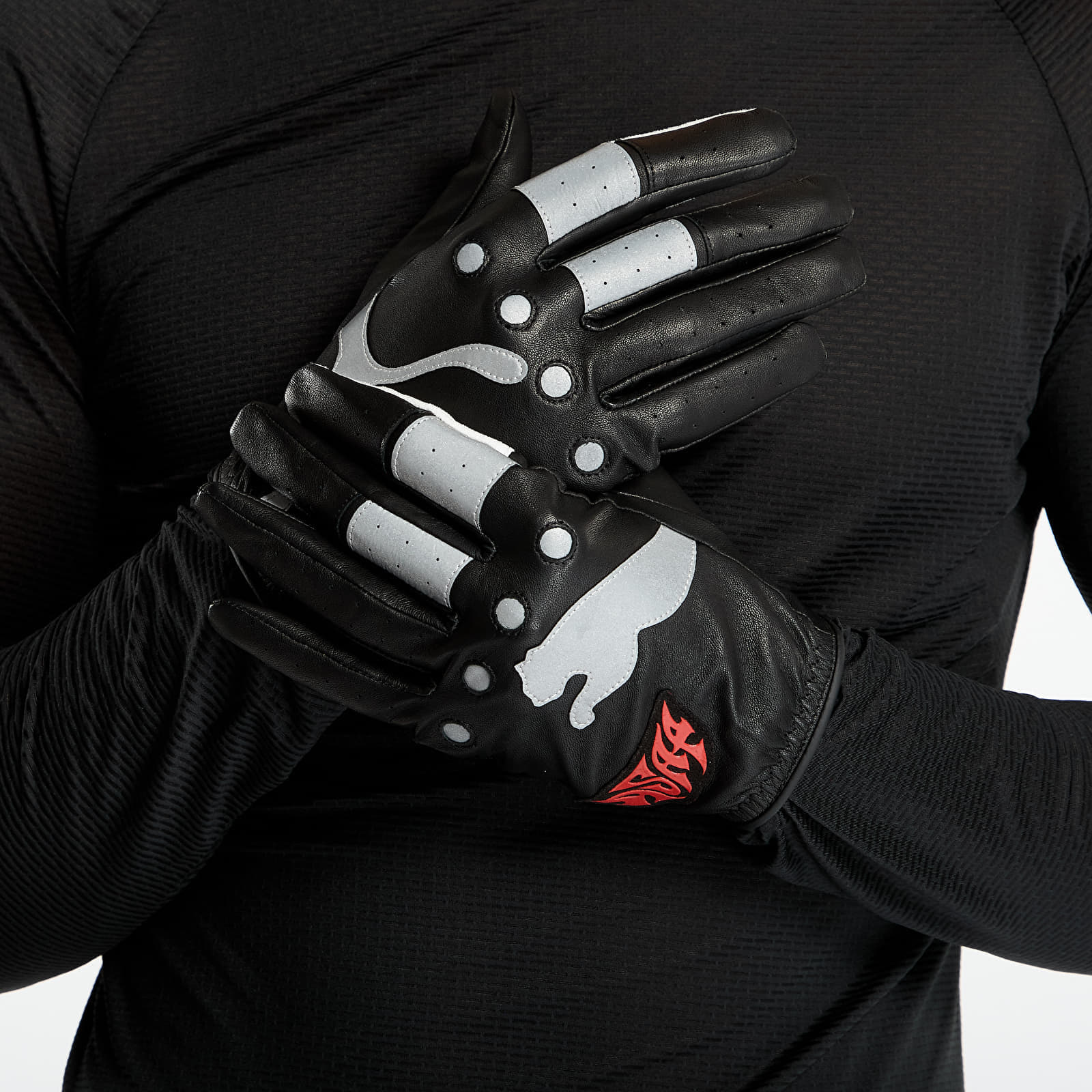 Mănuși PUMA x A$AP ROCKY Driving Gloves PUMA Black/ Fierce Red/ PUMA White L/XL