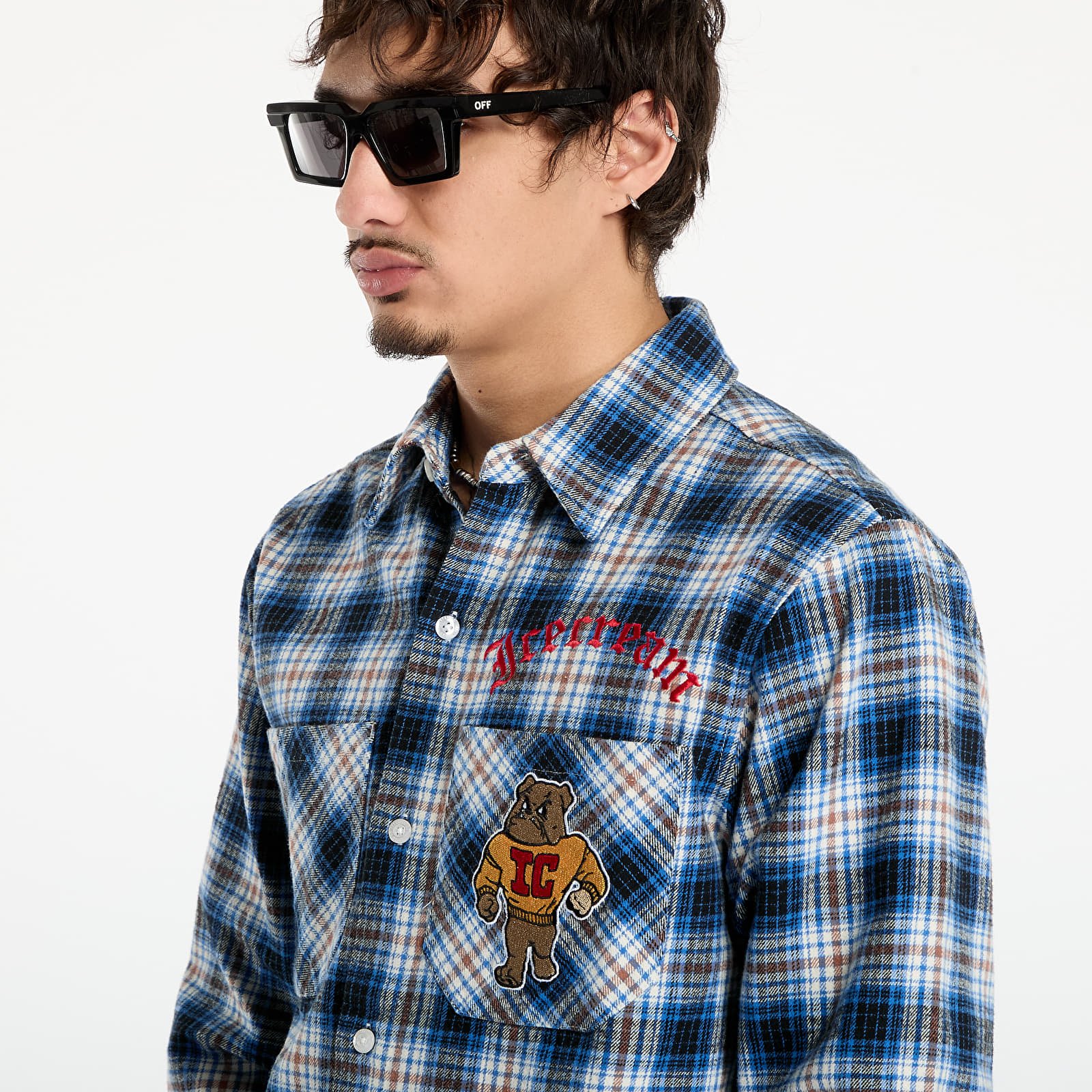 Vīriešu krekli Billionaire Boys Club Icecream Mascot Check Ls Shirt Blue Check