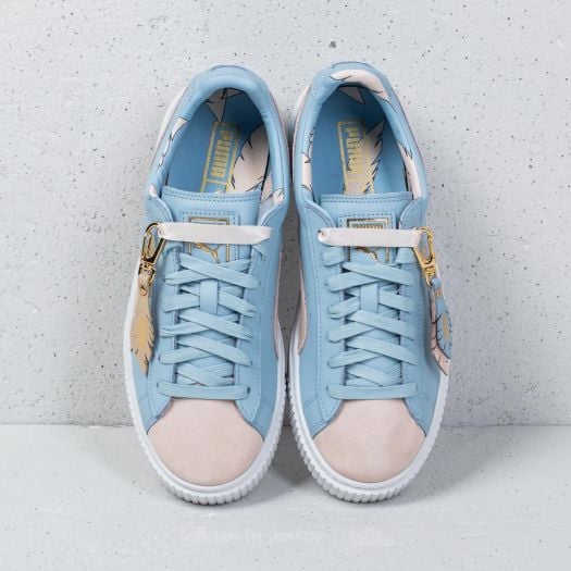 Zapatillas mujer Puma Basket Platform Coach Wn s FM Silver Peony Cashmere Blue Footshop