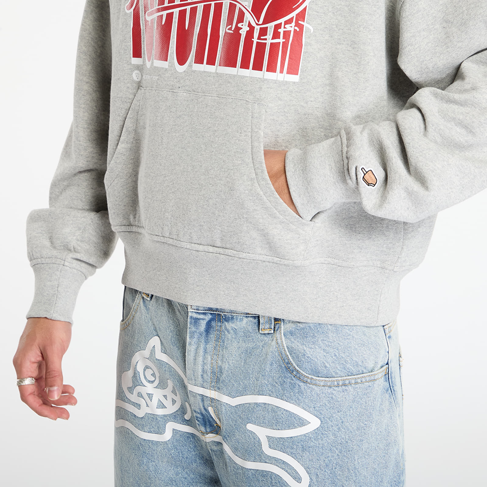 Men's hoodies Billionaire Boys Club Icecream Cherry Oversized Popover Hood Heather Grey