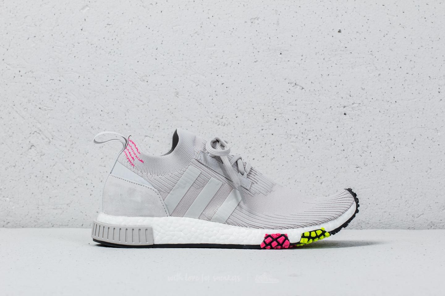 Adidas originals nmd racer primeknit trainers grey one/grey one/solar pink online