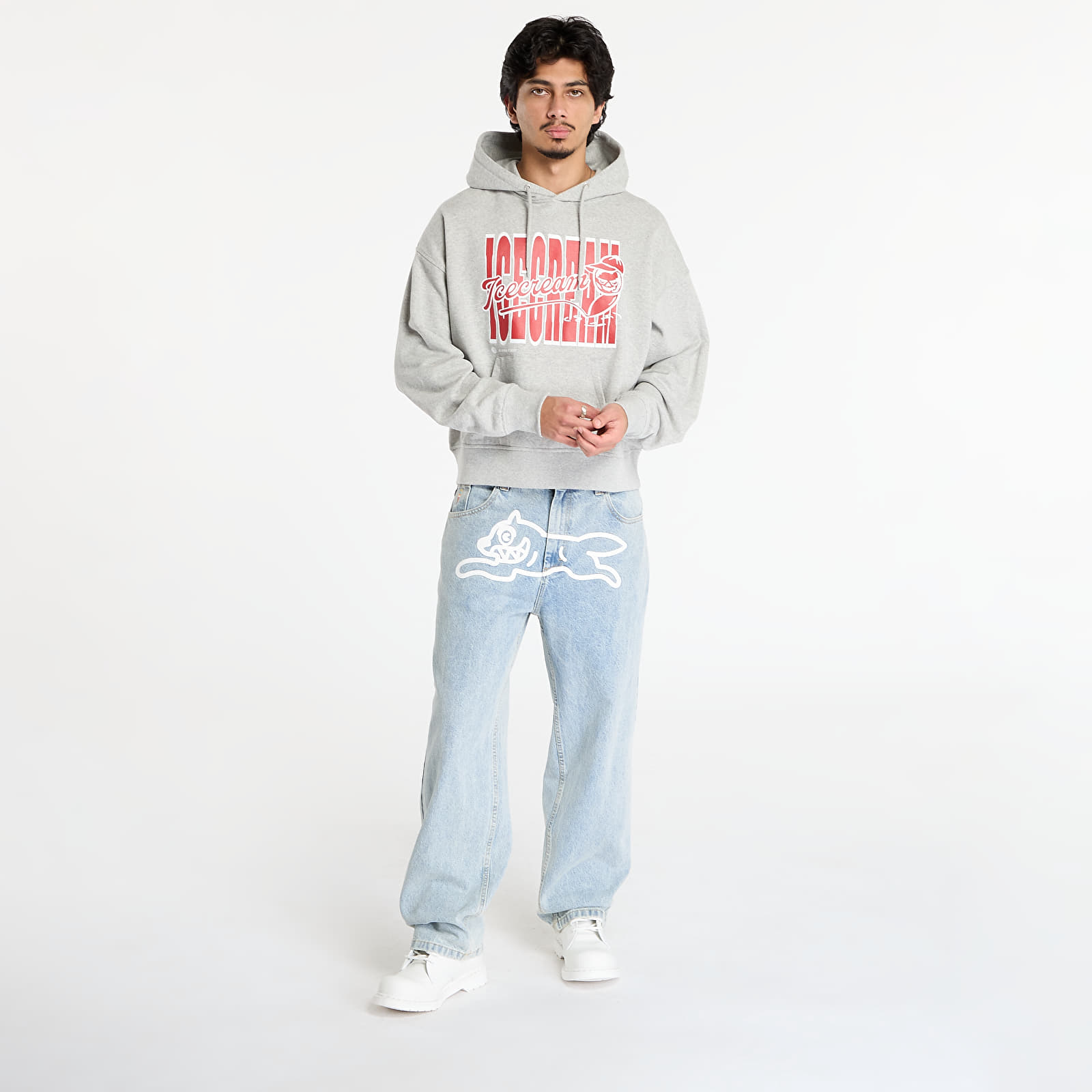 Men's hoodies Billionaire Boys Club Icecream Cherry Oversized Popover Hood Heather Grey