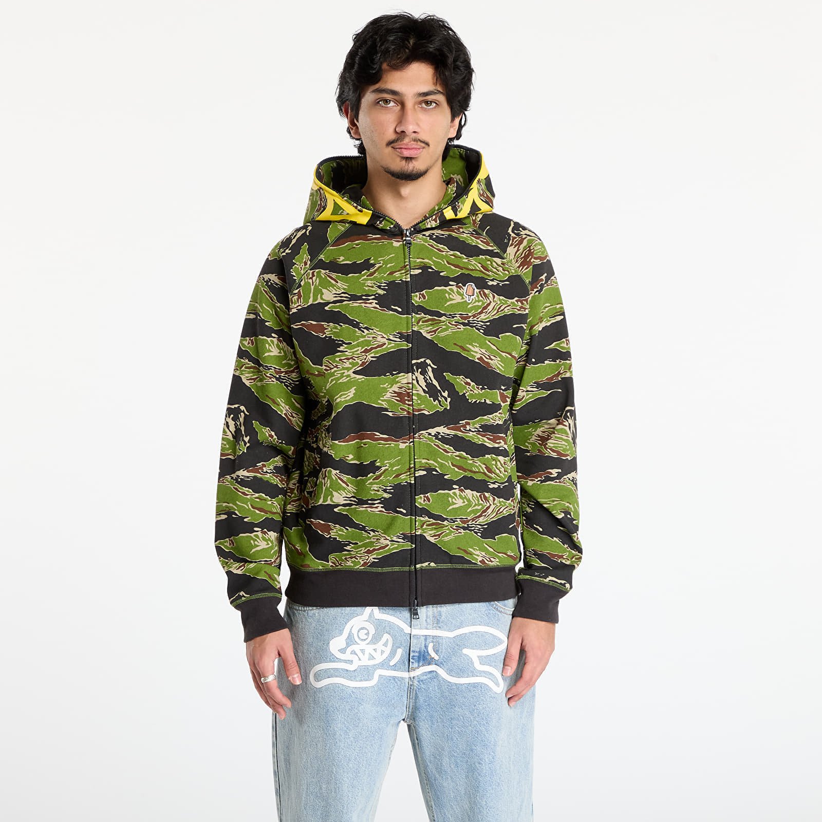 Sweatshirt Billionaire Boys Club Icecream Smiley Tiger Stripe Full Zip-Through Hood Camo L