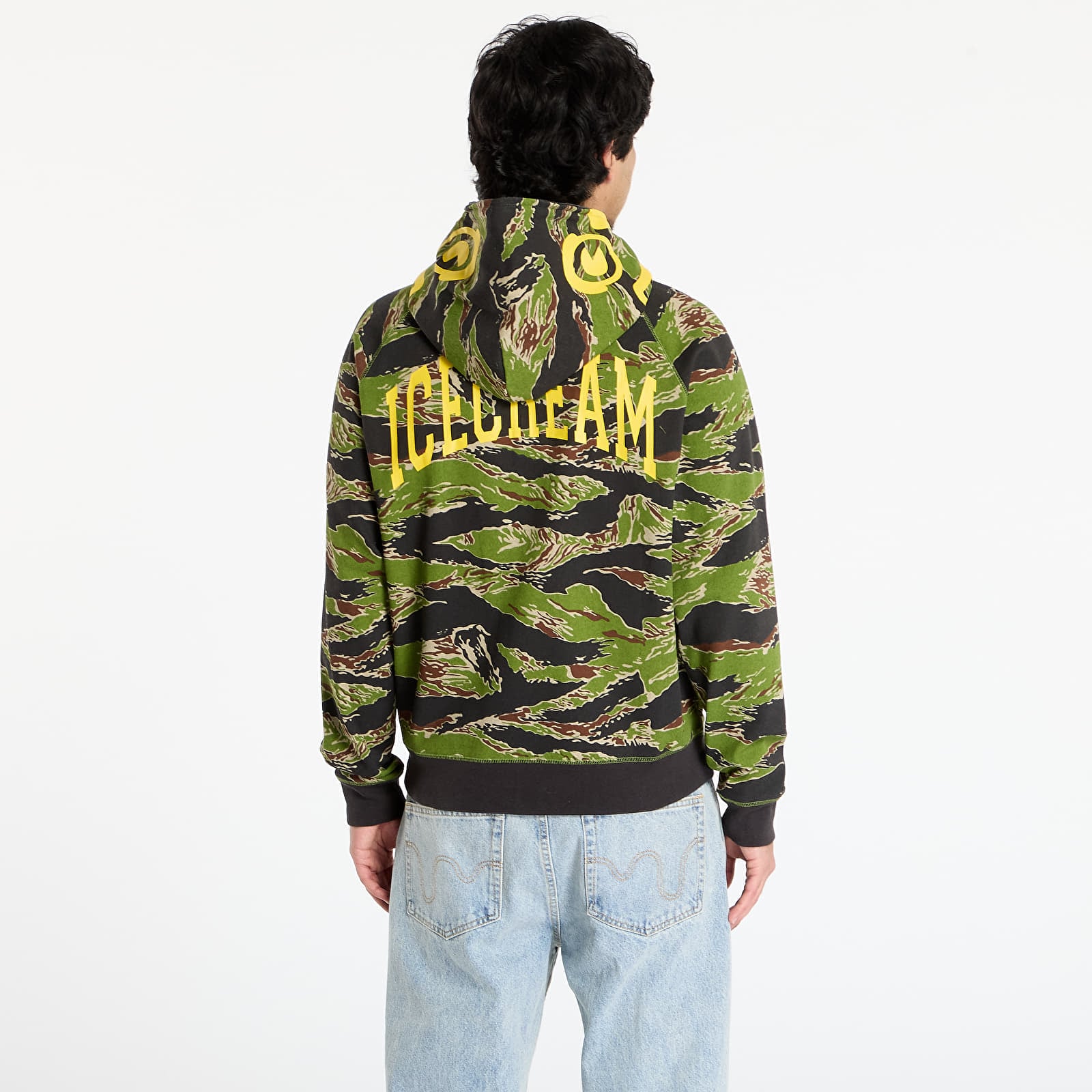 Hanorace pentru bărbați Billionaire Boys Club Icecream Smiley Tiger Stripe Full Zip-Through Hood Camo