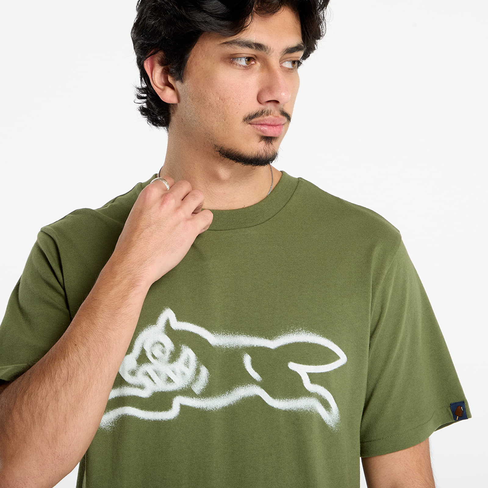 Tricouri bărbați Billionaire Boys Club Icecream Spray Paint Running Dog T-Shirt Green