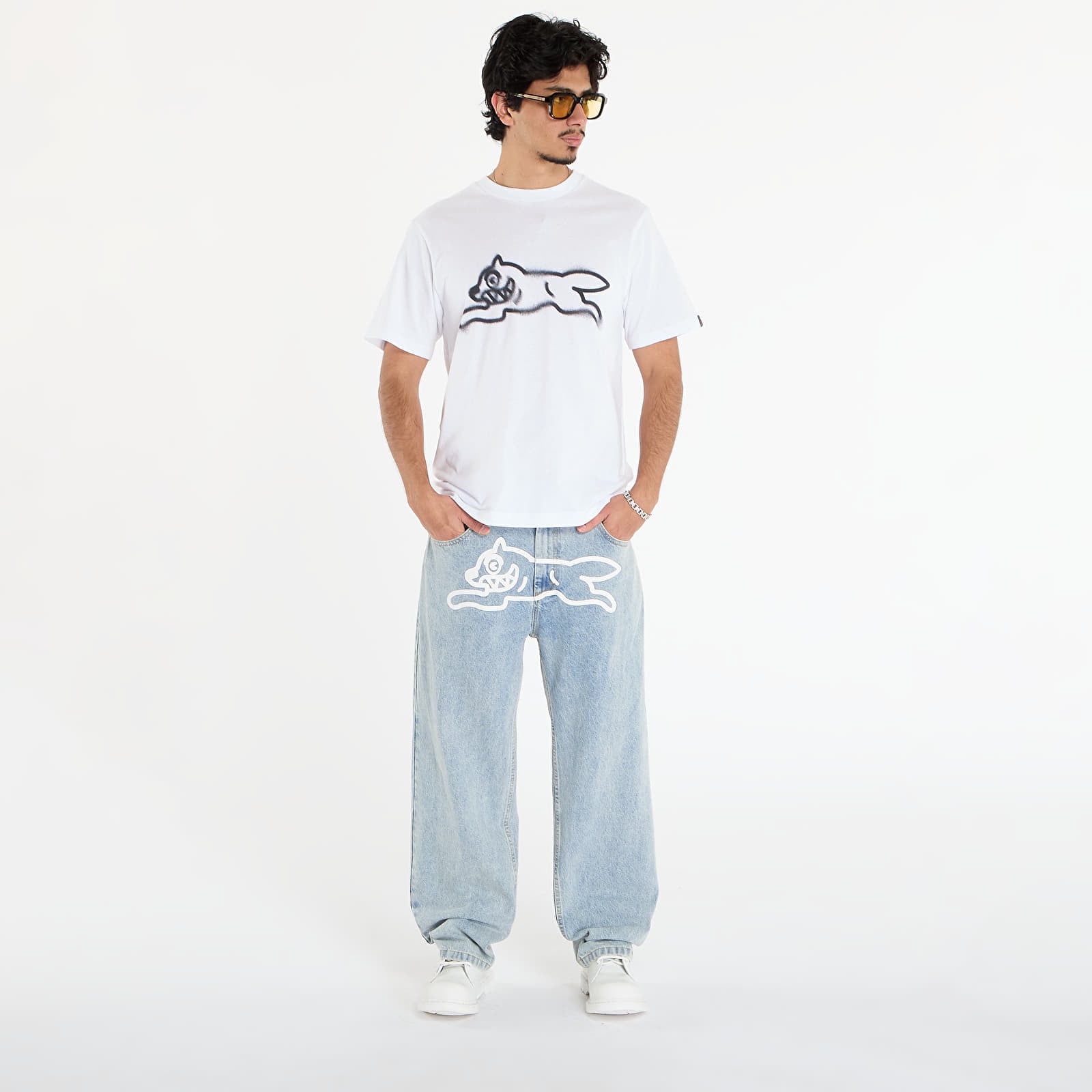 Moške majice  Billionaire Boys Club Icecream Spray Paint Running Dog T-Shirt White