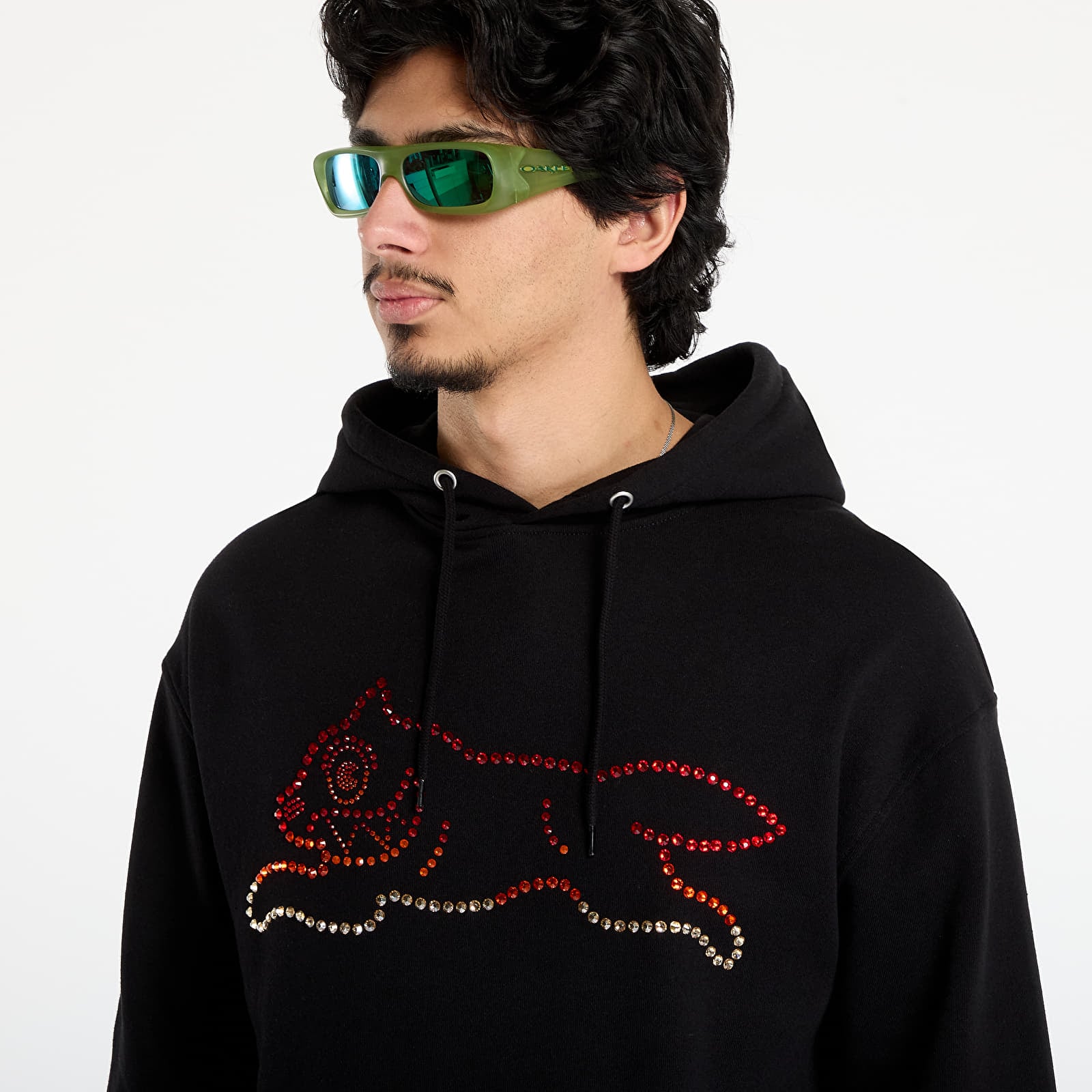 Pánské mikiny Billionaire Boys Club Icecream Crystal Running Dog Popover Hood Black