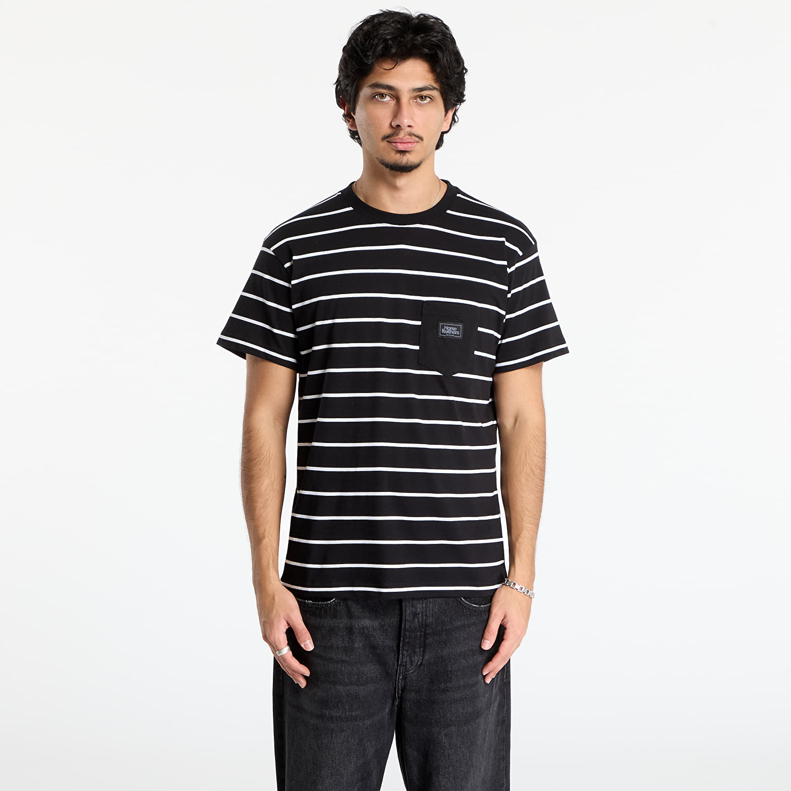 T-shirts Horsefeathers Alpha T-Shirt Black Stripes